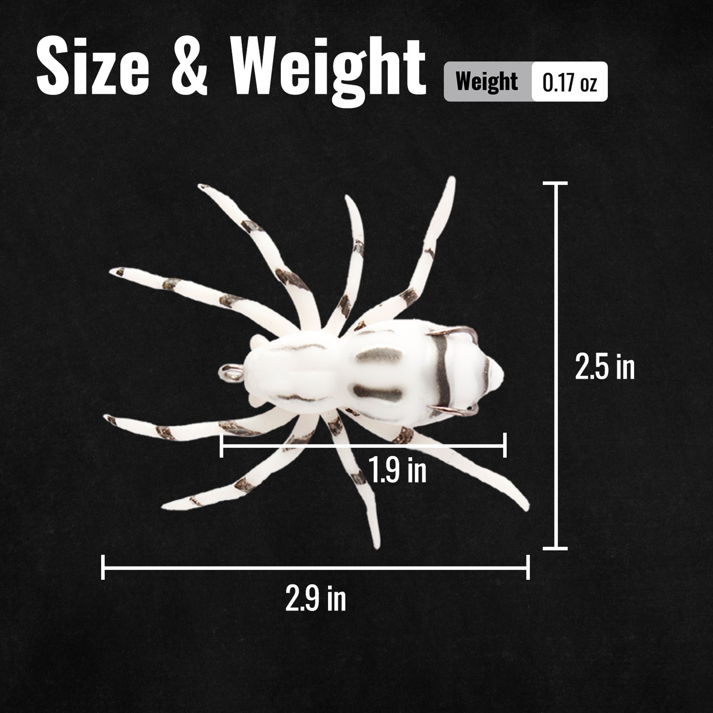 CASTSTRIKE Weedless Topwater Spider Fishing Lure Soft Hollow Body Walking Bait 4 Color Mix Package 4 Pack Freshwater Saltwater for Bass Trout Pike Snakehead Frog Style Bass Fishing Lures Tackle Box