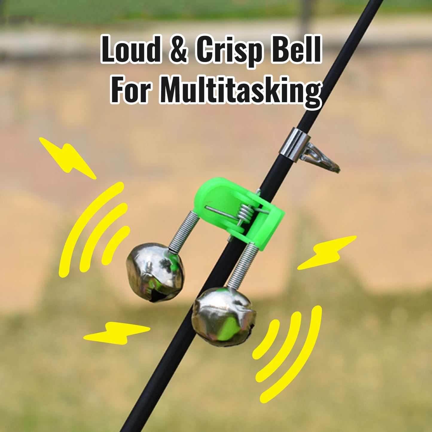 Fishing Bite Alarm Kit with LED Indicators and Bells – Clip-On Rod Tip Strike Alert Light for Night Fishing, Freshwater and Saltwater – Compact Durable Hard Case Included for Easy Storage