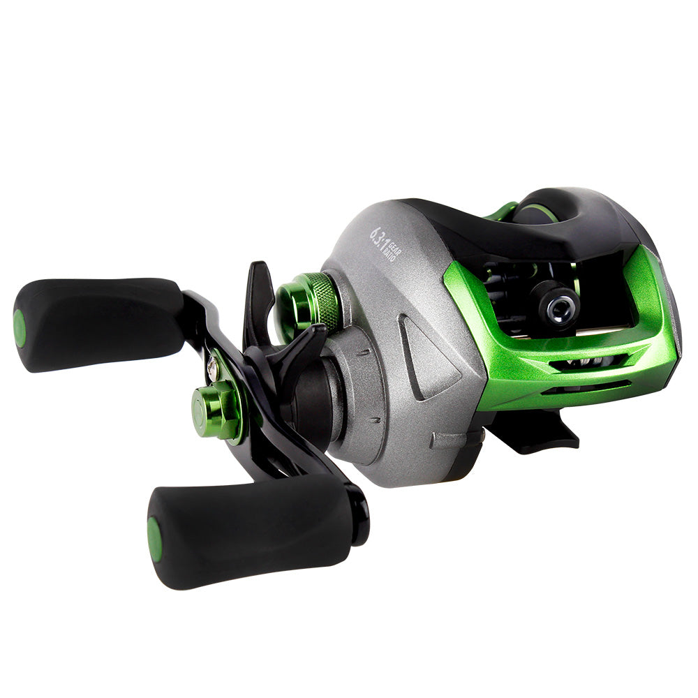 Baitcaster Fishing Reel 11LB Drag 6 Stainless Steel Bearings Lightweight Casting Reel with Magnetic Braking System for Freshwater and Saltwater Fishing 6.3 Gear Ratio