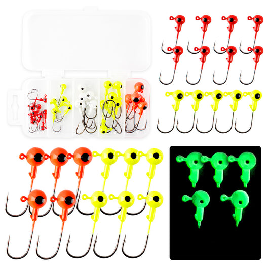 Fishing Jig Heads Kit Crappie Jigs 29PCS