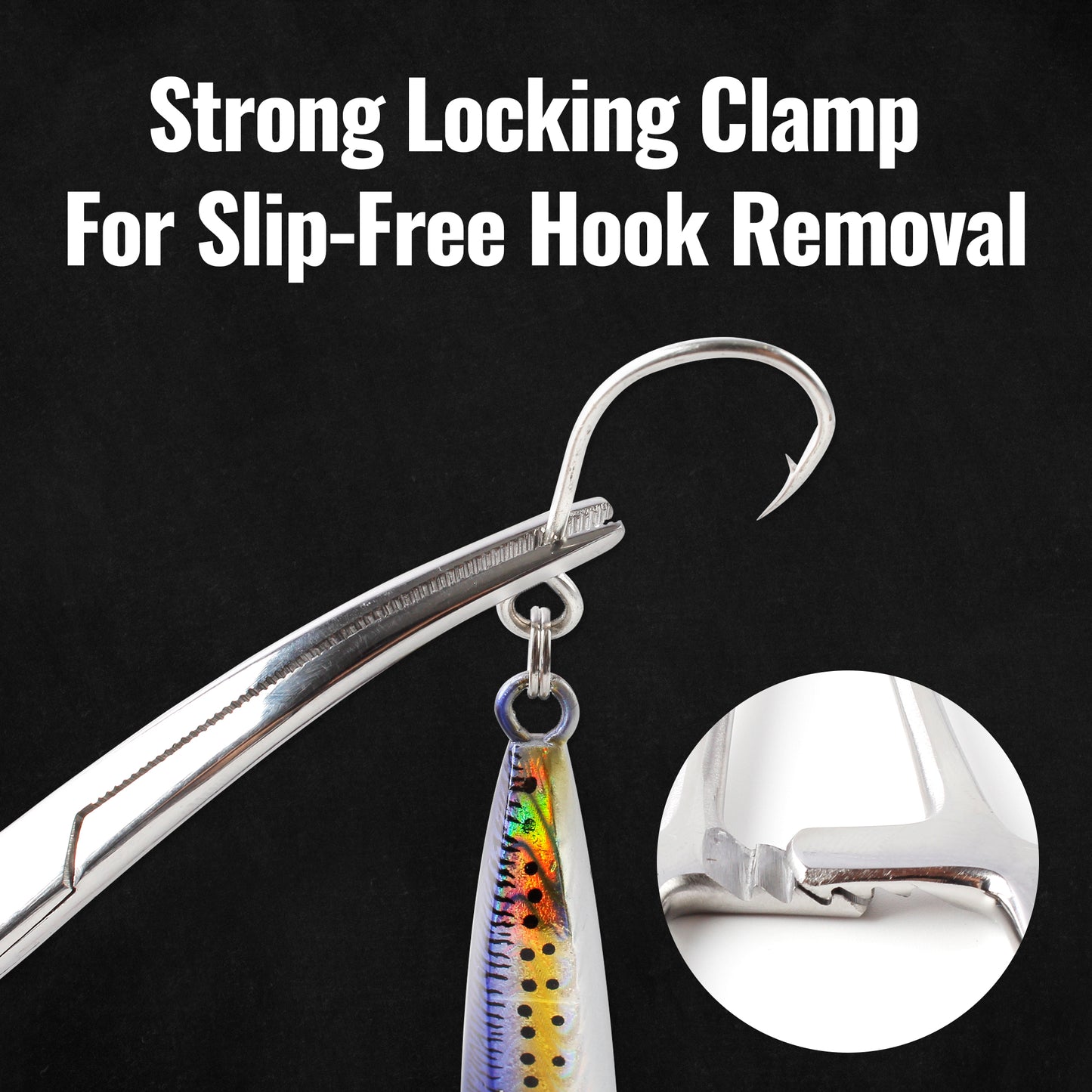 CASTSTRIKE Multi-Purpose Fishing Tool Kit with Hemostat Forceps, Titanium Braid Scissors, Pin-On Reel, Anti-Loss Coiled Lanyard, Hook Remover Set for Fly Fishing, Tackle Setup & Angling(Forceps Combo)