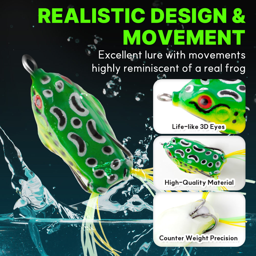 Topwater Frog Lures 5pcs