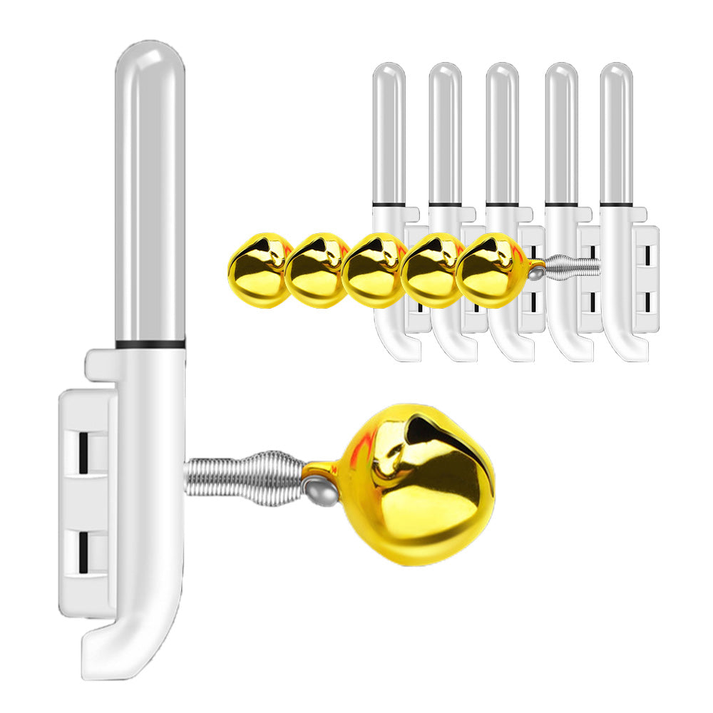 Fishing Bite Alarm Bell for Rod 6 PCS LED Smart Sensor Light Turns Red on Fish Strike Night Fishing Sound Alert with Clip-on Design