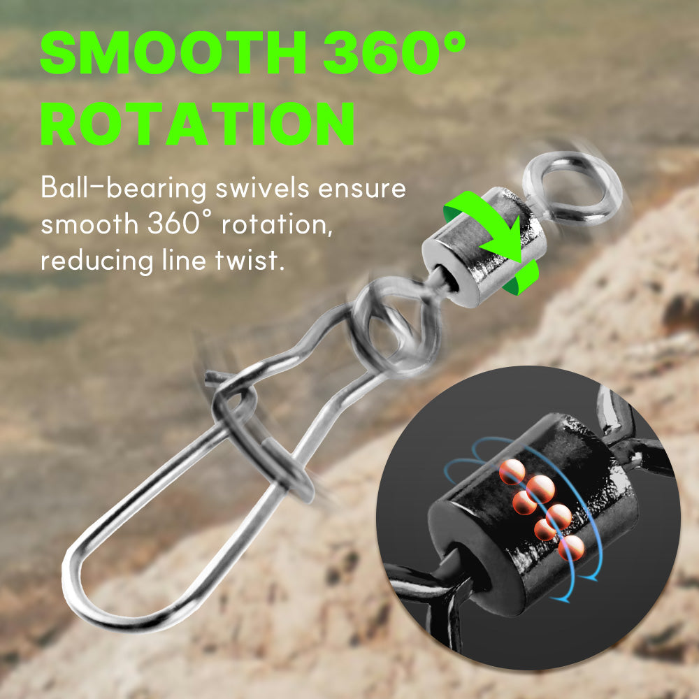 High-Strength Fishing Snap Swivels