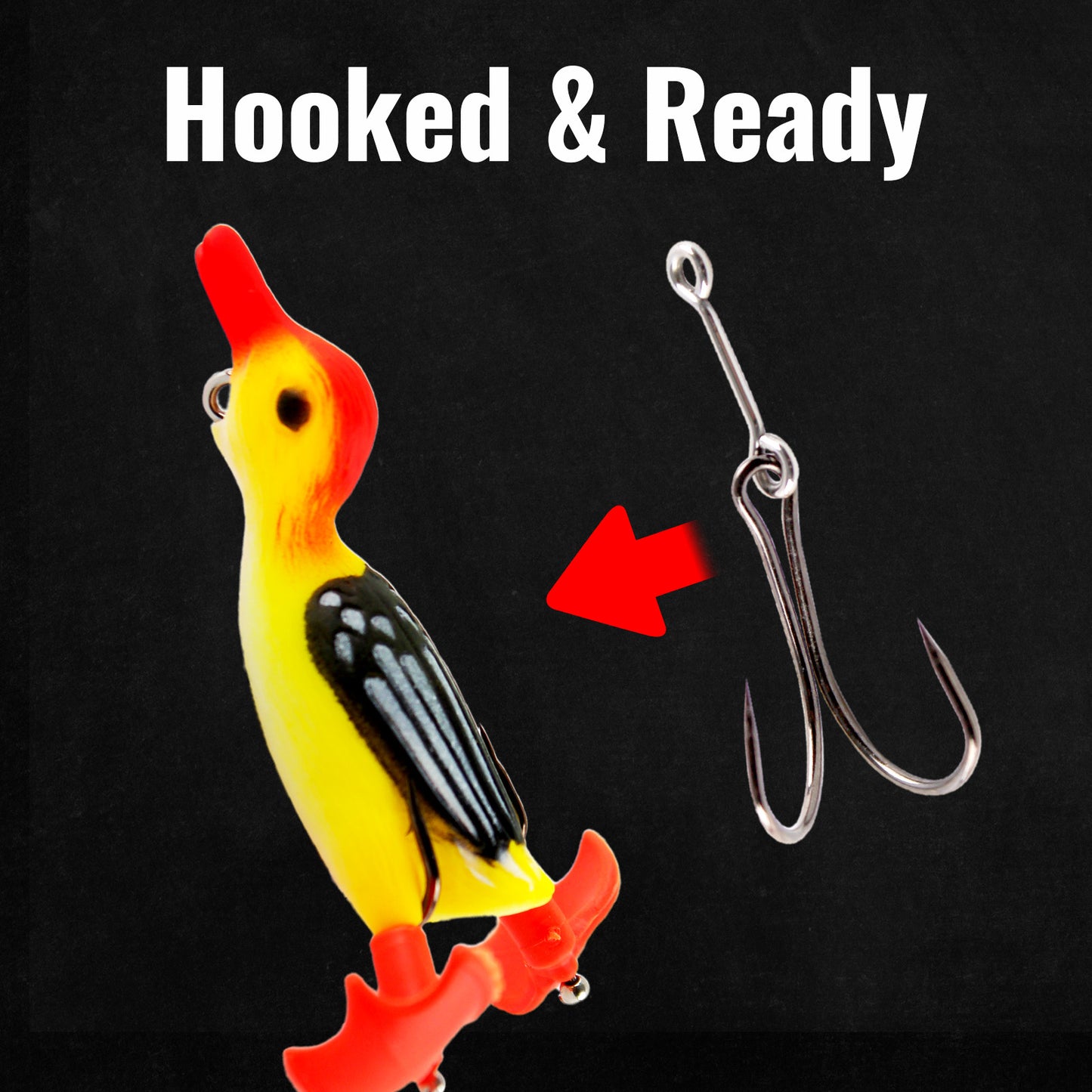 CASTSTRIKE Topwater Duck Lures for Bass Fishing, 5pcs Realistic Soft Weedless Duck Bait Floating with Tackle Box Freshwater Saltwater Pike Musky Catfish Topwater Swimbait Duckling Lure Propeller