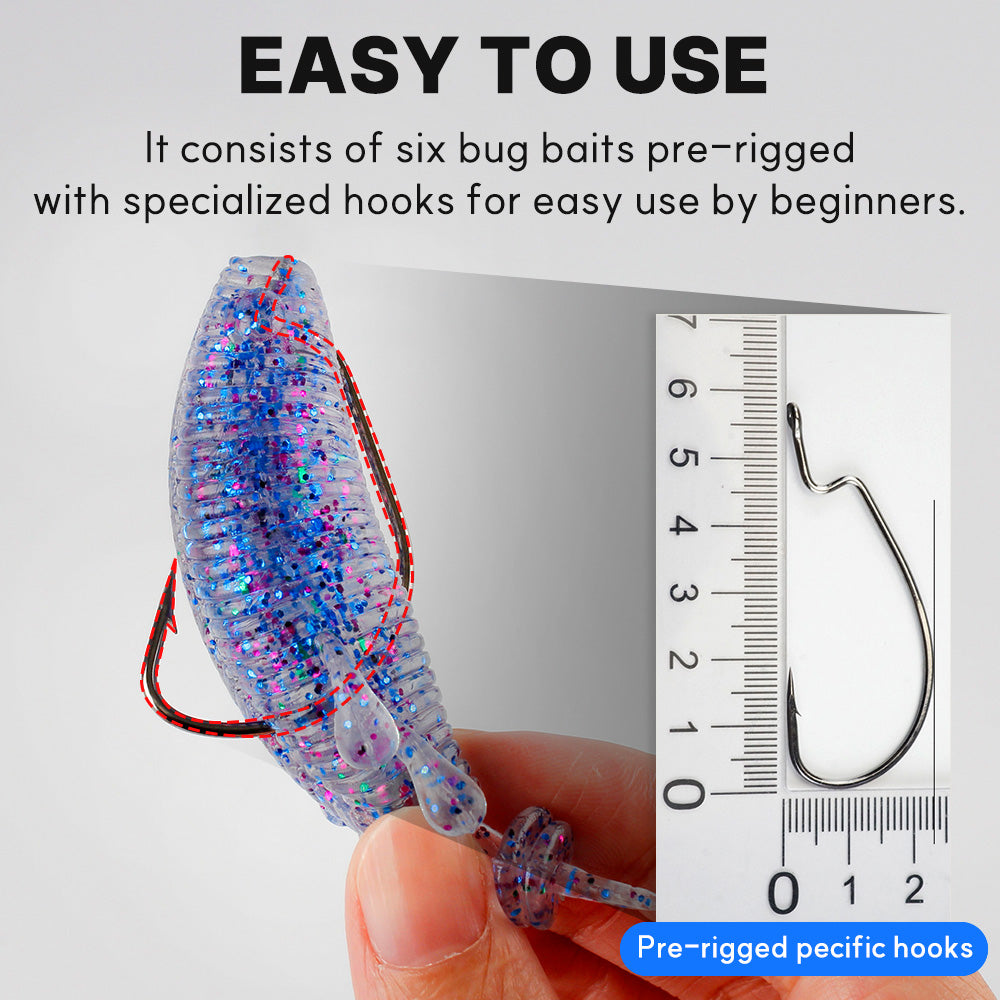 Ned Rig Baits Kit, Tackle Box Included