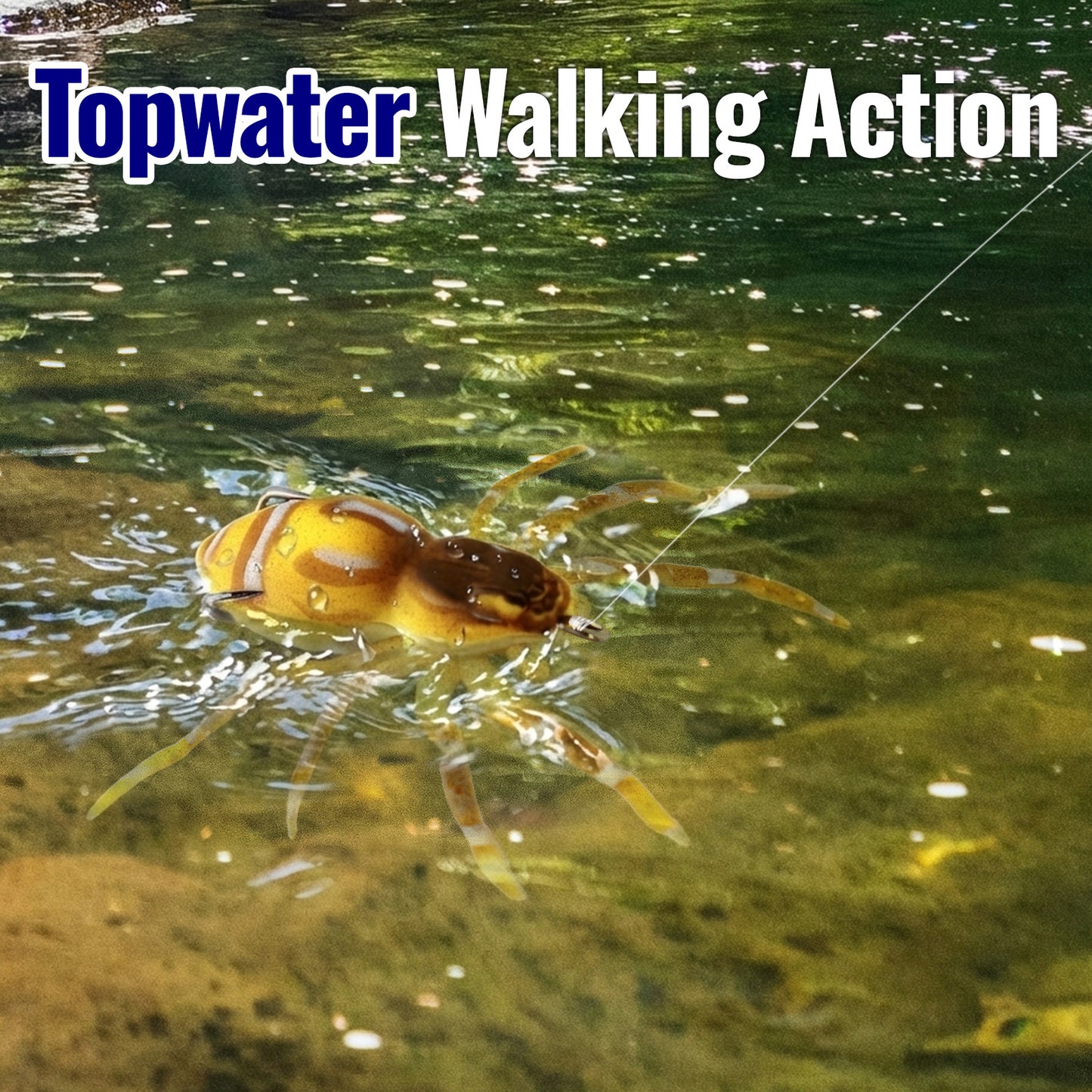 CASTSTRIKE Weedless Topwater Spider Fishing Lure Soft Hollow Body Walking Bait 4 Color Mix Package 4 Pack Freshwater Saltwater for Bass Trout Pike Snakehead Frog Style Bass Fishing Lures Tackle Box