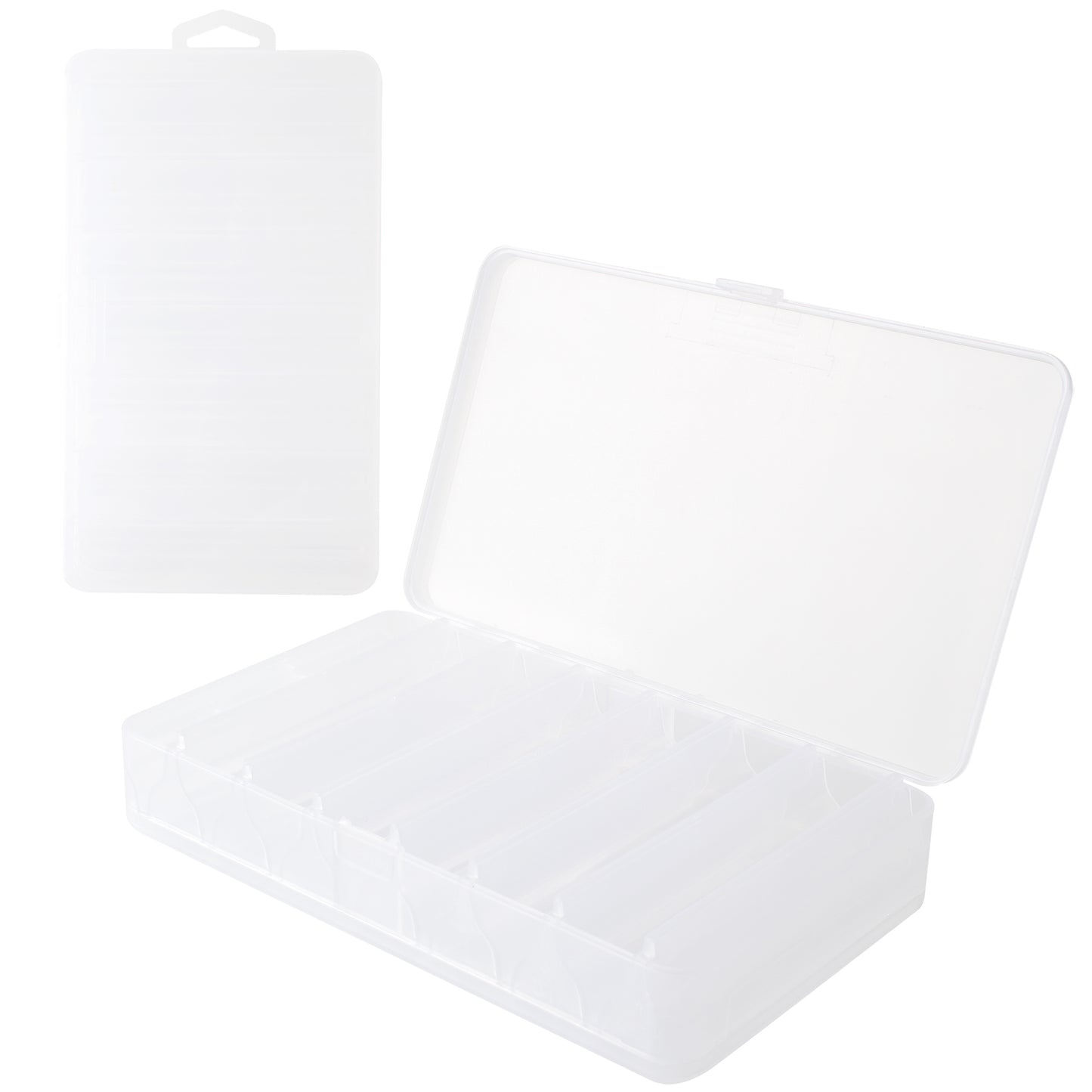 Double-Sided Tackle Box Organizer with 14 Squid Jigs, Minnow Lures, Crankbaits, Fishing Hooks – Compact Lure Storage Case for Saltwater Freshwater Kayak Boat Fishing
