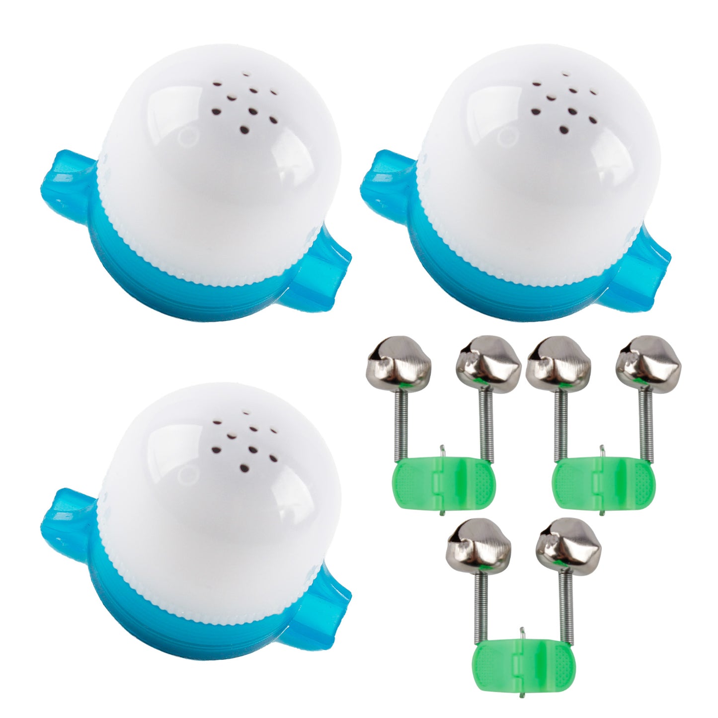 CASTSTRIKE LED Fishing Bite Alarm with Audible Sound and Flashing Light, Rod Tip Strike Alert Indicator with Extra Bells, Sensitive Bite Detection for Night Fishing Ice Fishing Carp Catfish