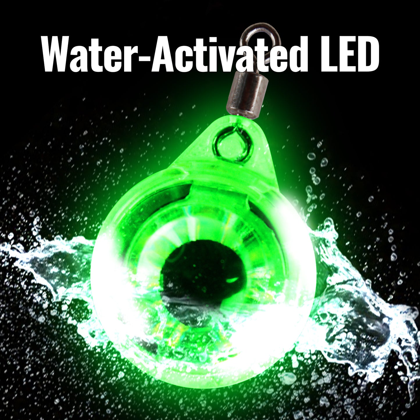 6PCS LED Fishing Lures Light Underwater Bait Water Activated LED Deep Drop Attractant Light for Saltwater Freshwater Night Trolling Ice Boat Pier Bass Halibut