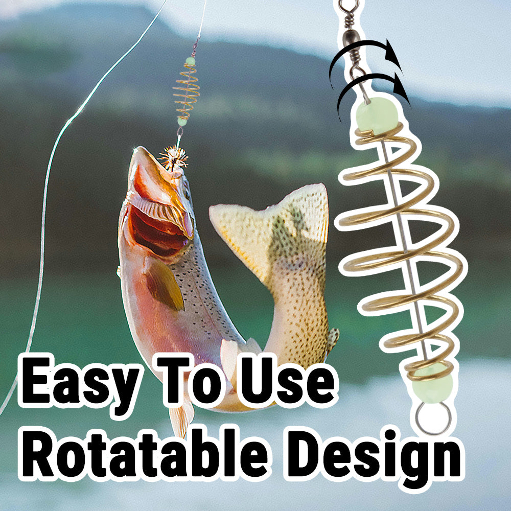 24PCS Fishing Bait Trap Cage Rigs Luminous Glow in The Dark Spring Feeder Hooks for Mullet, Carp, Bread and Dough Bait Freshwater Ready to Use Setup