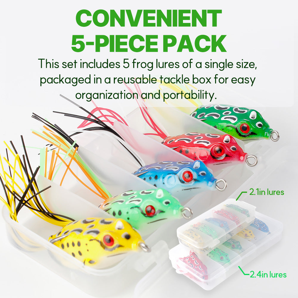 Topwater Frog Lures 5pcs