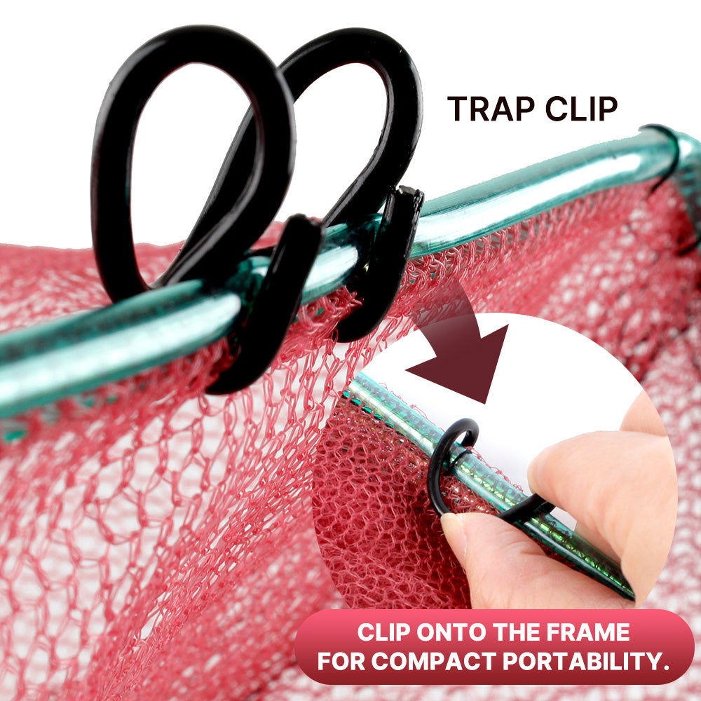 Fish Bait Trap 2 Pack Portable Foldable Collapsible Fishing Net for Shrimp Crawfish Minnow and Crab Lightweight Durable Design Easy to Carry 16.7 x 9 Inches
