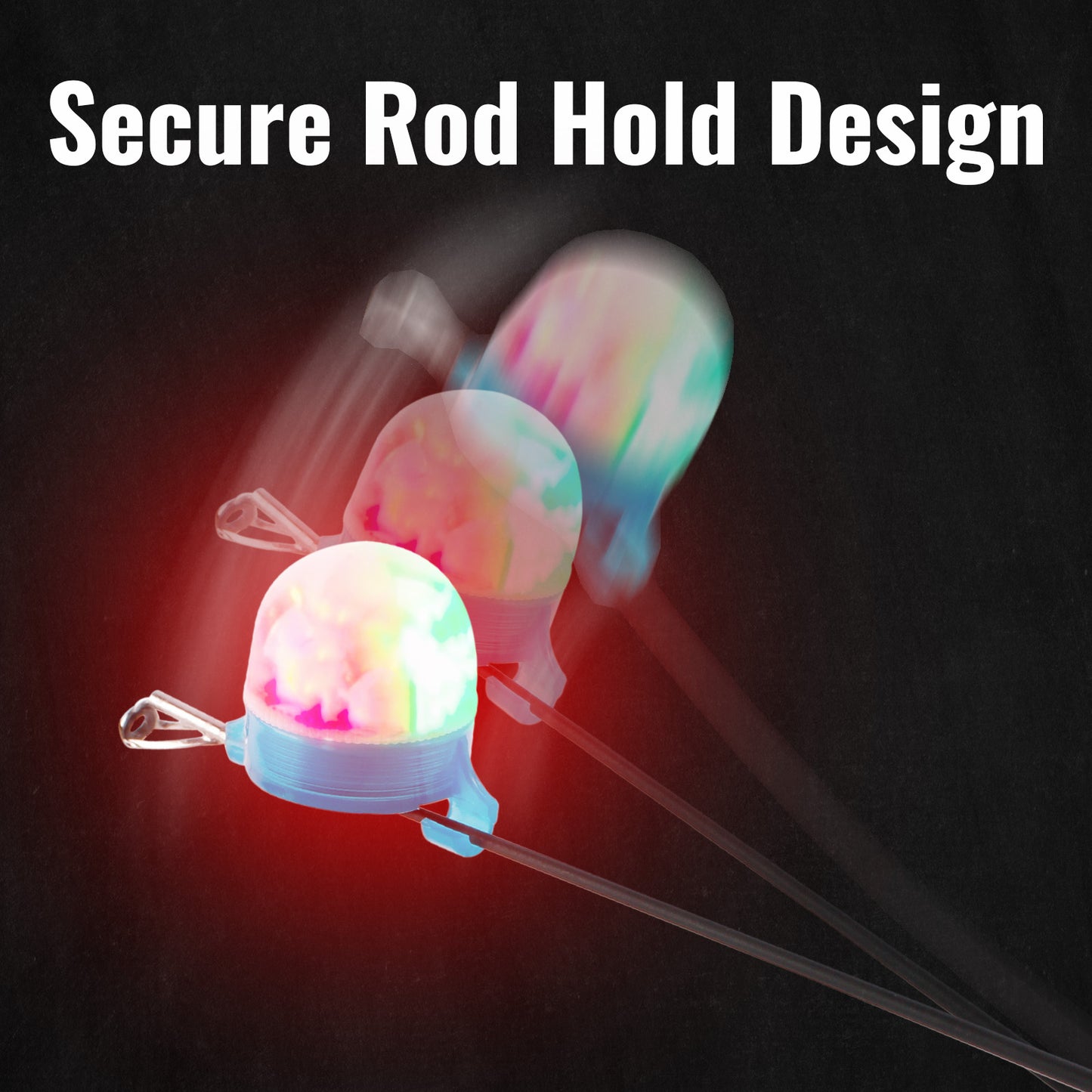 CASTSTRIKE LED Fishing Bite Alarm with Audible Sound and Flashing Light, Rod Tip Strike Alert Indicator with Extra Bells, Sensitive Bite Detection for Night Fishing Ice Fishing Carp Catfish