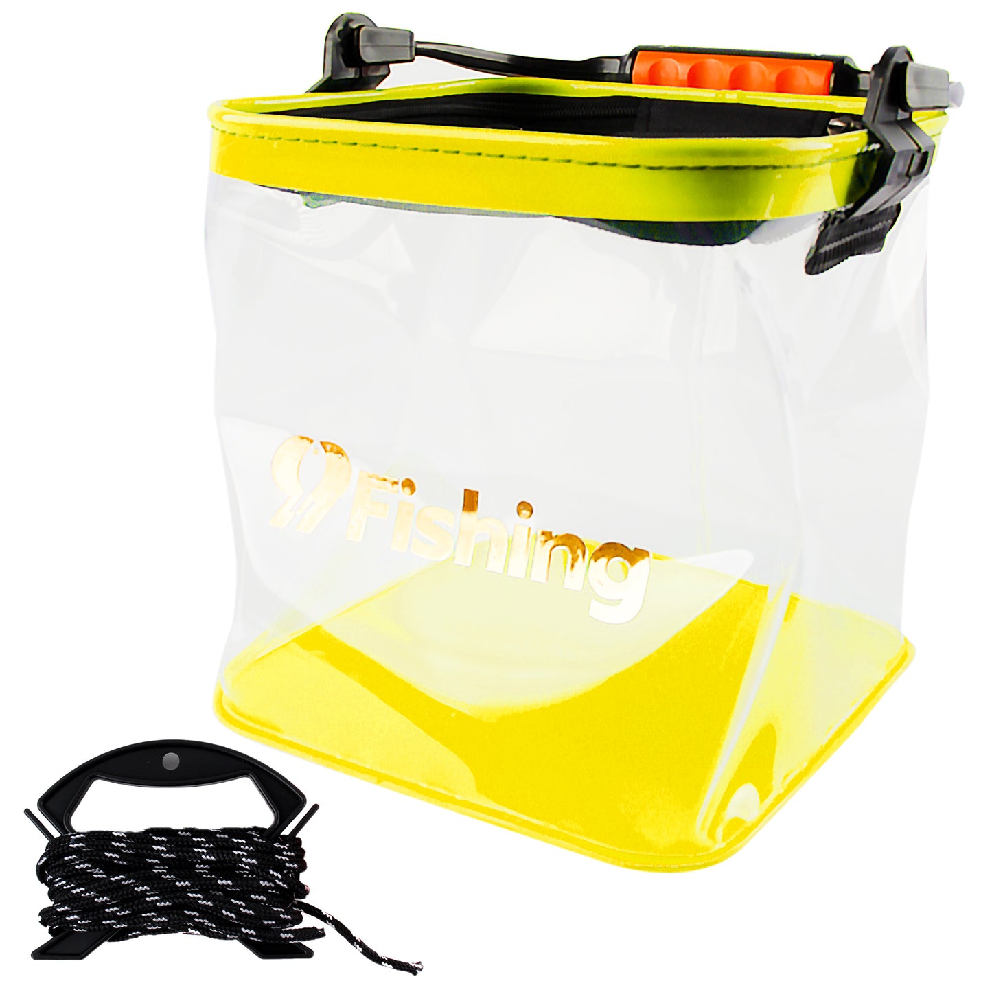 9L Collapsible Transparent Fishing Bucket with Rope