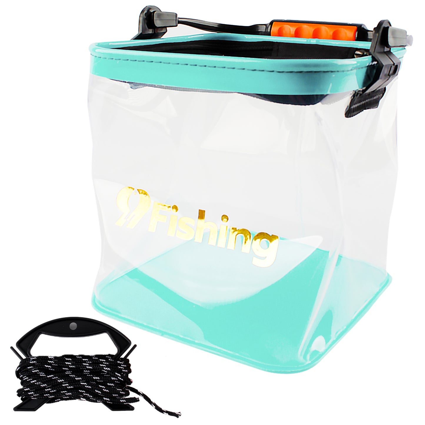 9L Collapsible Transparent Fishing Bucket with Rope