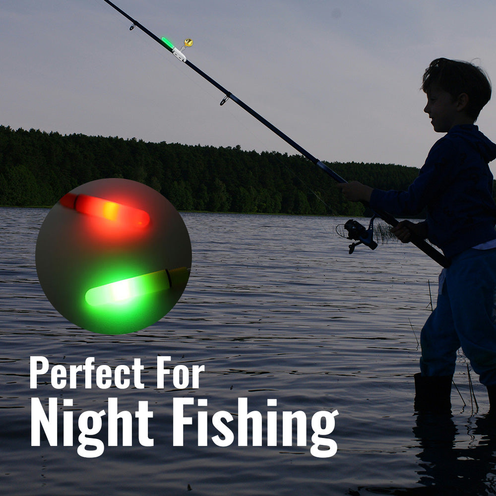 Fishing Bite Alarm Bell for Rod 6 PCS LED Smart Sensor Light Turns Red on Fish Strike Night Fishing Sound Alert with Clip-on Design