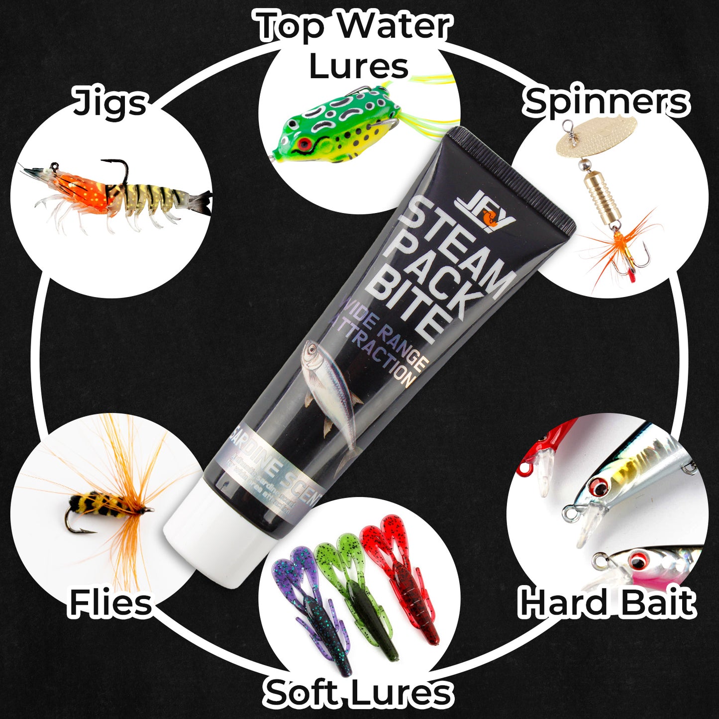CASTSTRIKE Fishing Attractant Gel for Bass Trout Catfish Strong Scent Bait Enhancer for Freshwater and Saltwater Boosts Strike Rate Easy Apply Long Lasting Formula