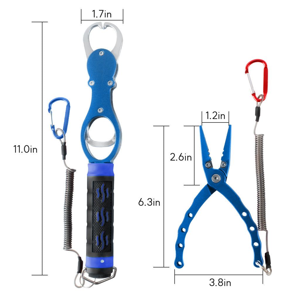Split Ring Plier & Gripper Combo Red Blue