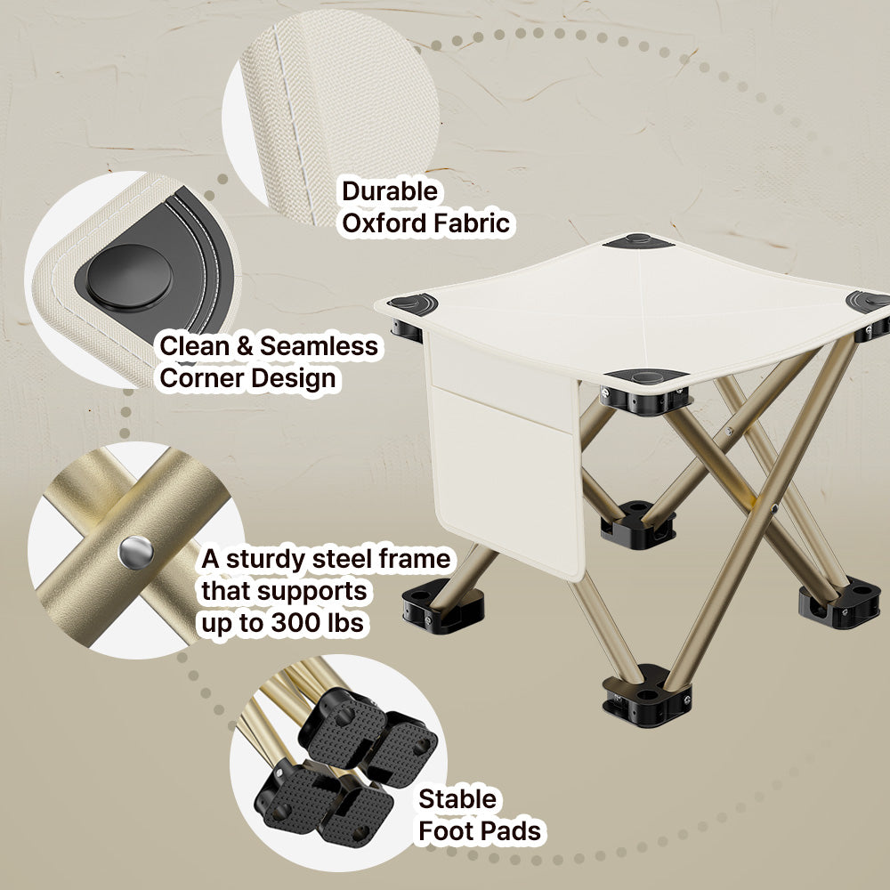 Folding Camping Stool, 13 Inch Chair