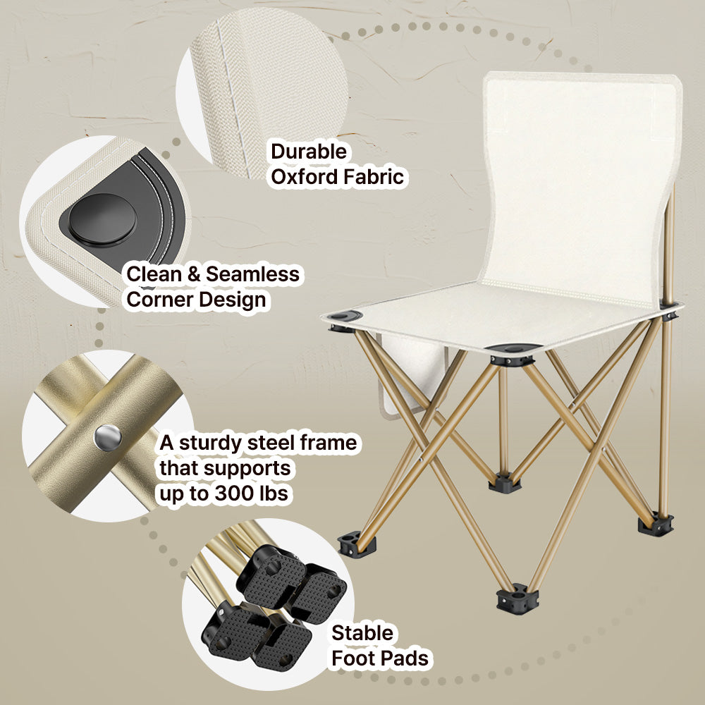Portable Camping Chair , 15 Inch Seat