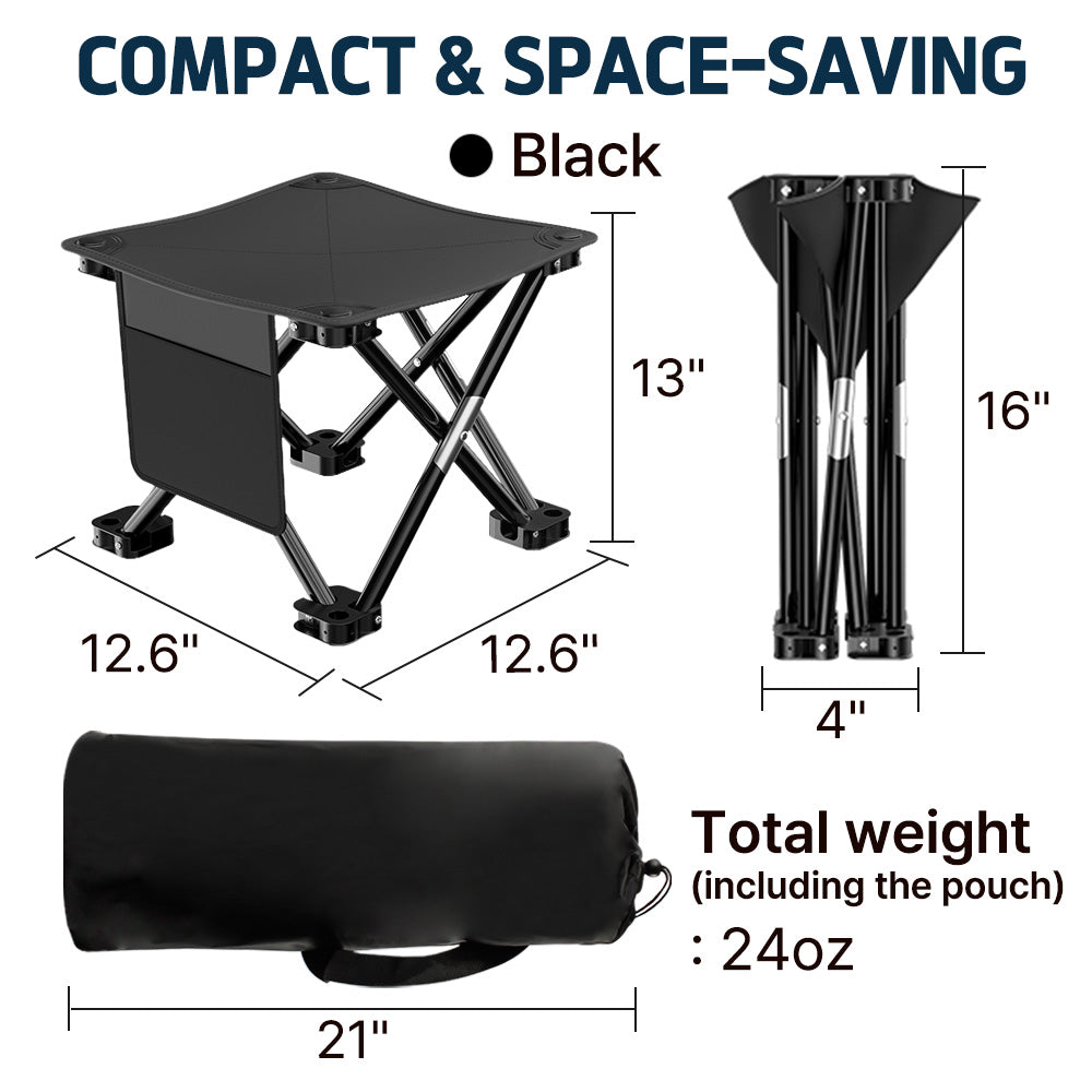 Folding Camping Stool, 13 Inch Chair