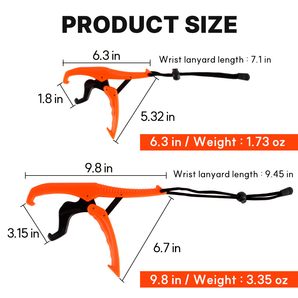 Fish Gripper 6", 9" Floating Fish Grabber Tool