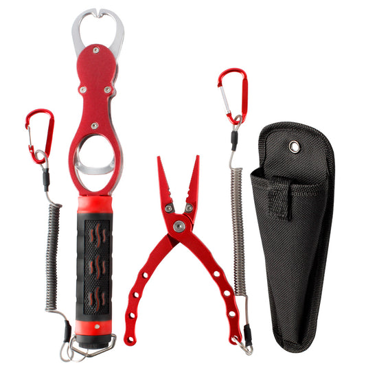 Split Ring Plier & Gripper Combo Red Blue
