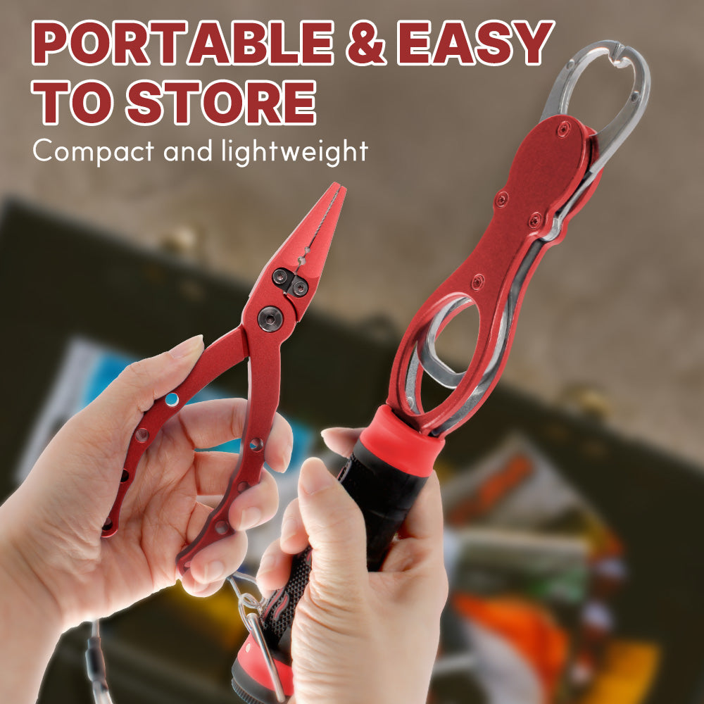 Split Ring Plier & Gripper Combo Red Blue