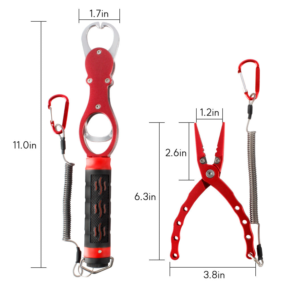 Split Ring Plier & Gripper Combo Red Blue
